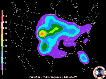 June Tornado Probability (NSSL)
