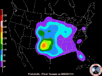 May Tornado Probability (NSSL)